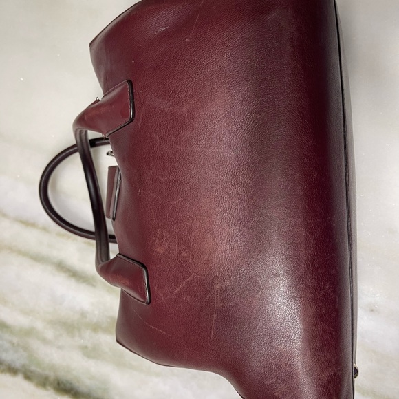 Salvatore Ferragamo Ferragamo Red Gancini Leather Satchel Dark red - Picture 7 of 17